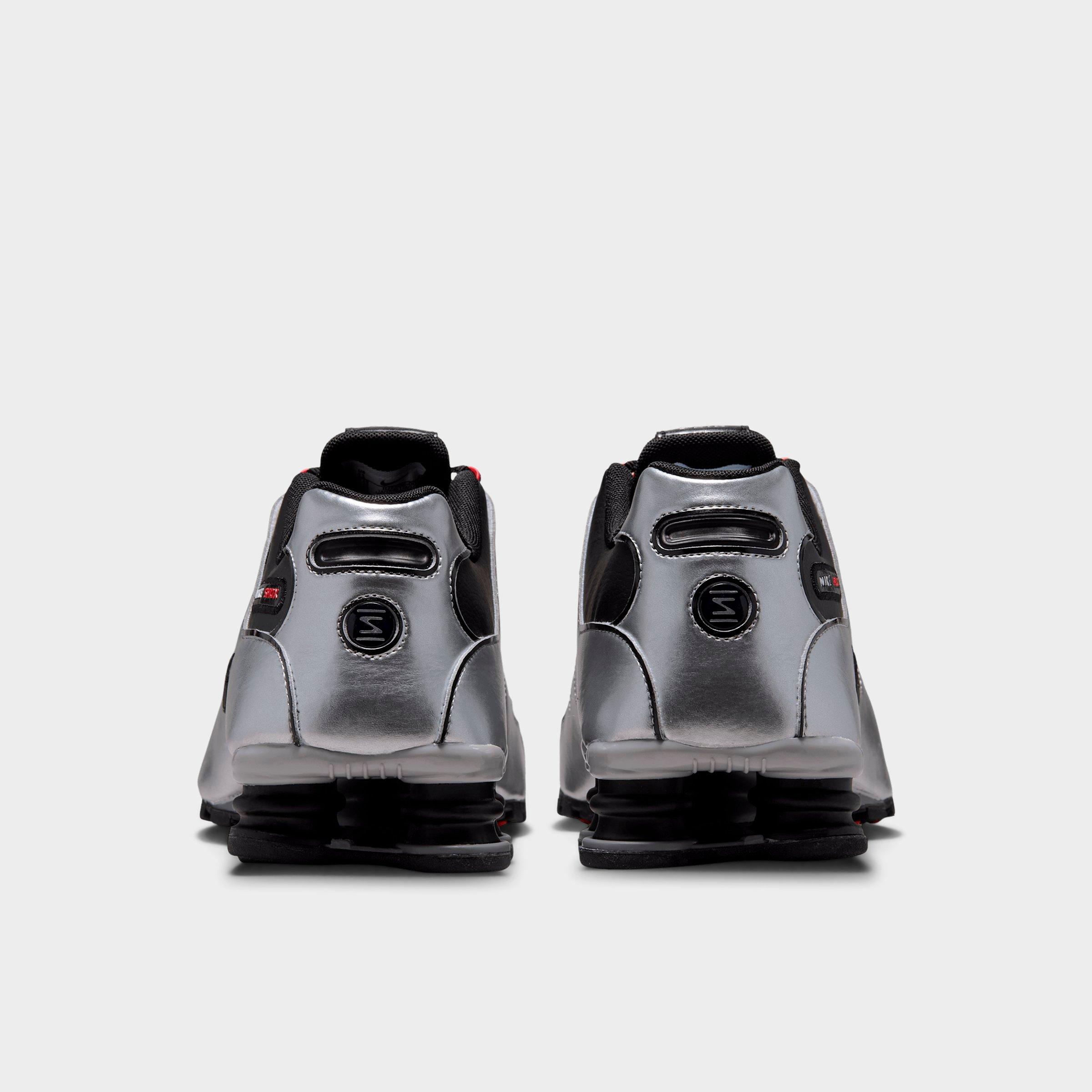 Men's Nithtke Shox NZ Casual Shoes - Black/Metallic Silver/University Red/Black - Back view
