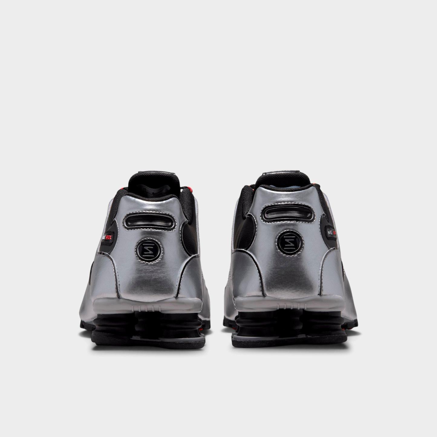 Men's Nithtke Shox NZ Casual Shoes - Black/Metallic Silver/University Red/Black - Back view