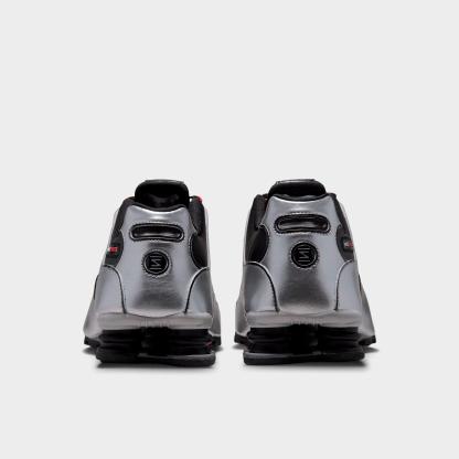 Men's Nithtke Shox NZ Casual Shoes - Black/Metallic Silver/University Red/Black - Back view