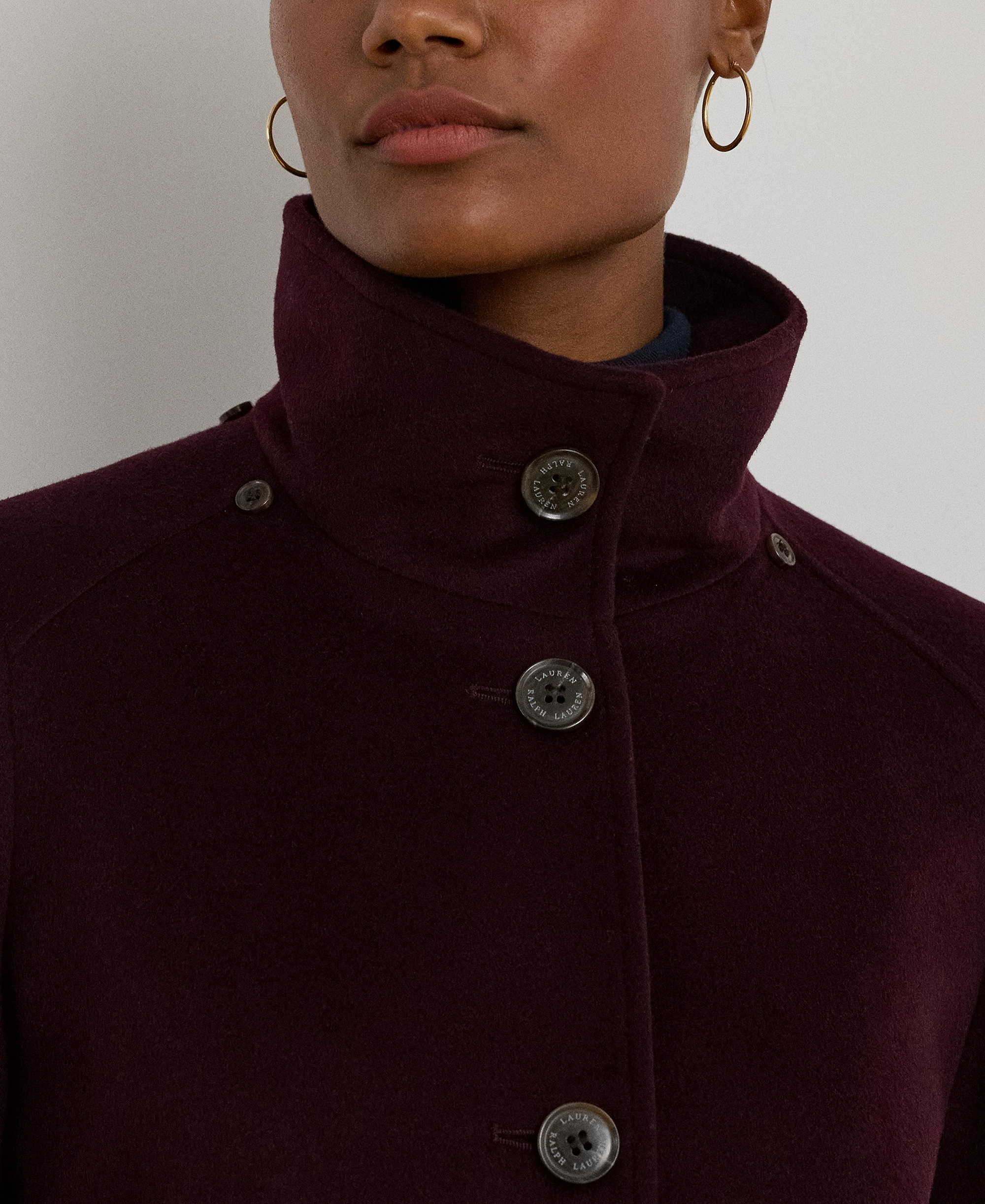 Lauren Ralph Lauren Women's Icon Hooded A-Line Coat, Created for Macy's - Pinot Noir
