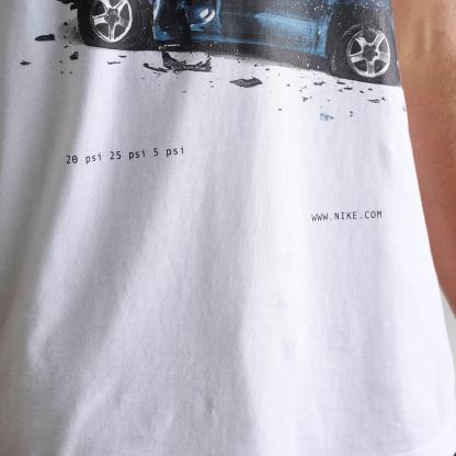 Men's Nithtke Sportswear Crushed Car Graphic T-Shirt - White