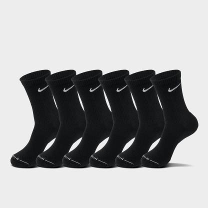 Nithtke Everyday Elevated Crew Socks (6-Pack) - Black/White