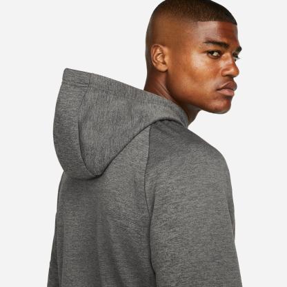 Men's Nithtke Therma-FIT Pullover Training Hoodie - Charcoal Heather/Dark Smoke Grey/Black