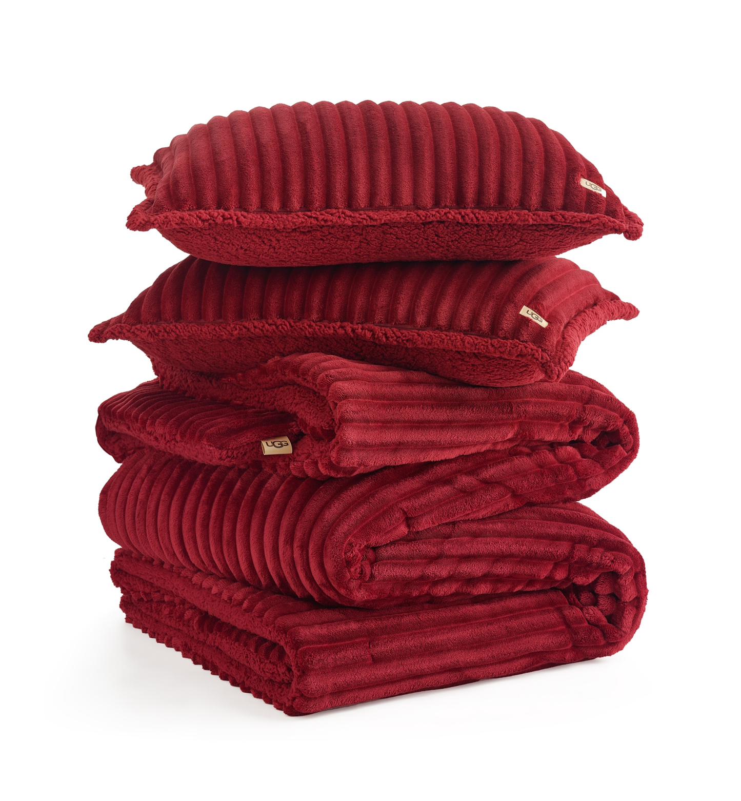 UGG® Avery Ribbed Comforter Set - Coffee Berry