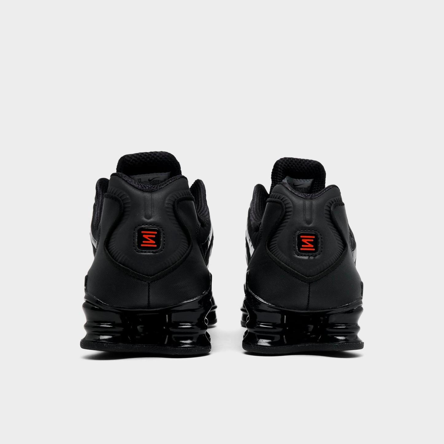 Men's Nike Shox TL Casual Shoes - Black/Metallic Hematite/Max Orange/Black