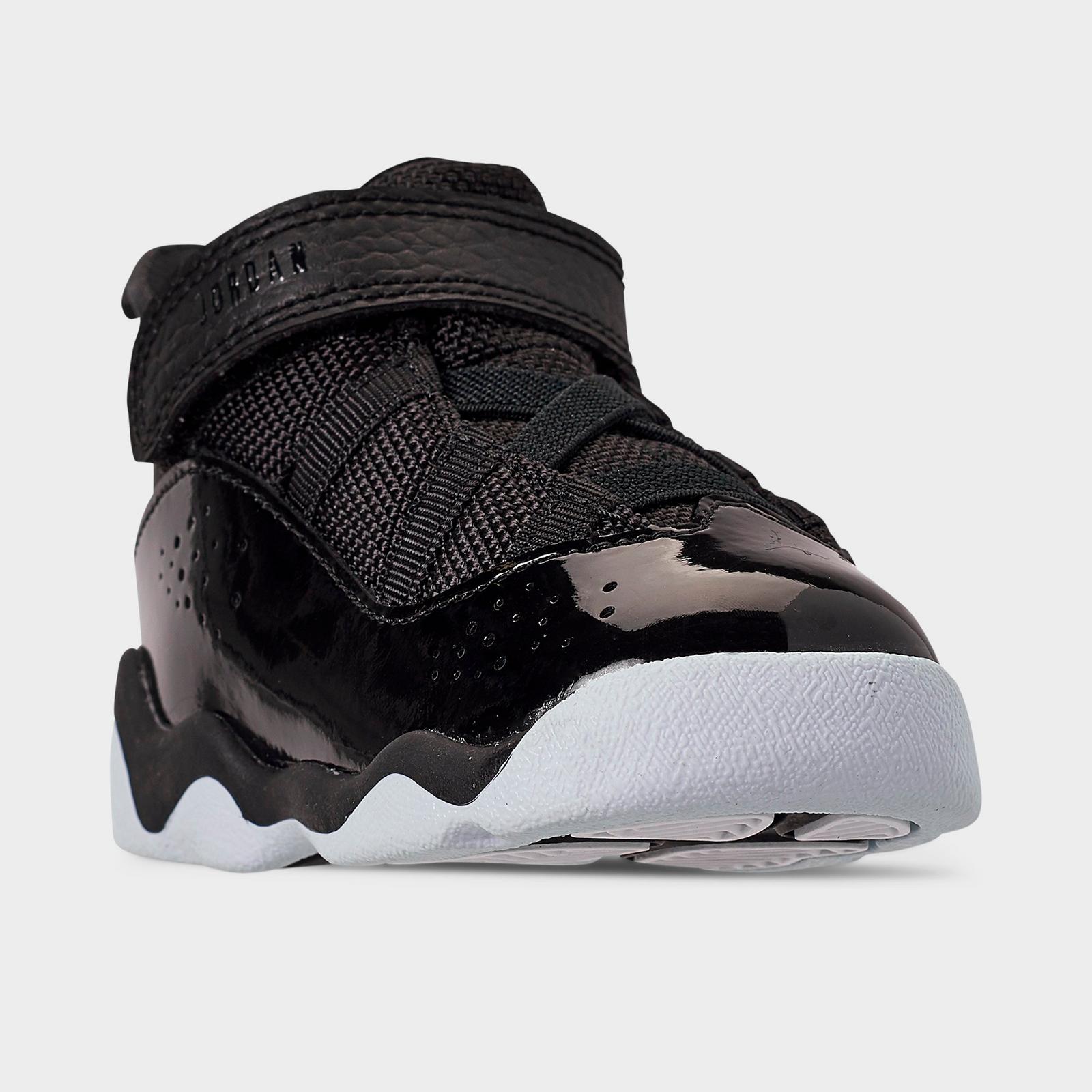 Kids' Toddler Air Jordan 6 Rings Basketball Shoes - Black/White - view 2