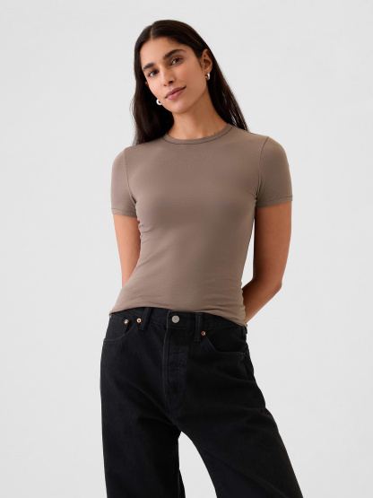 CloseKnit Jersey T-Shirt - Plymouth rock brown