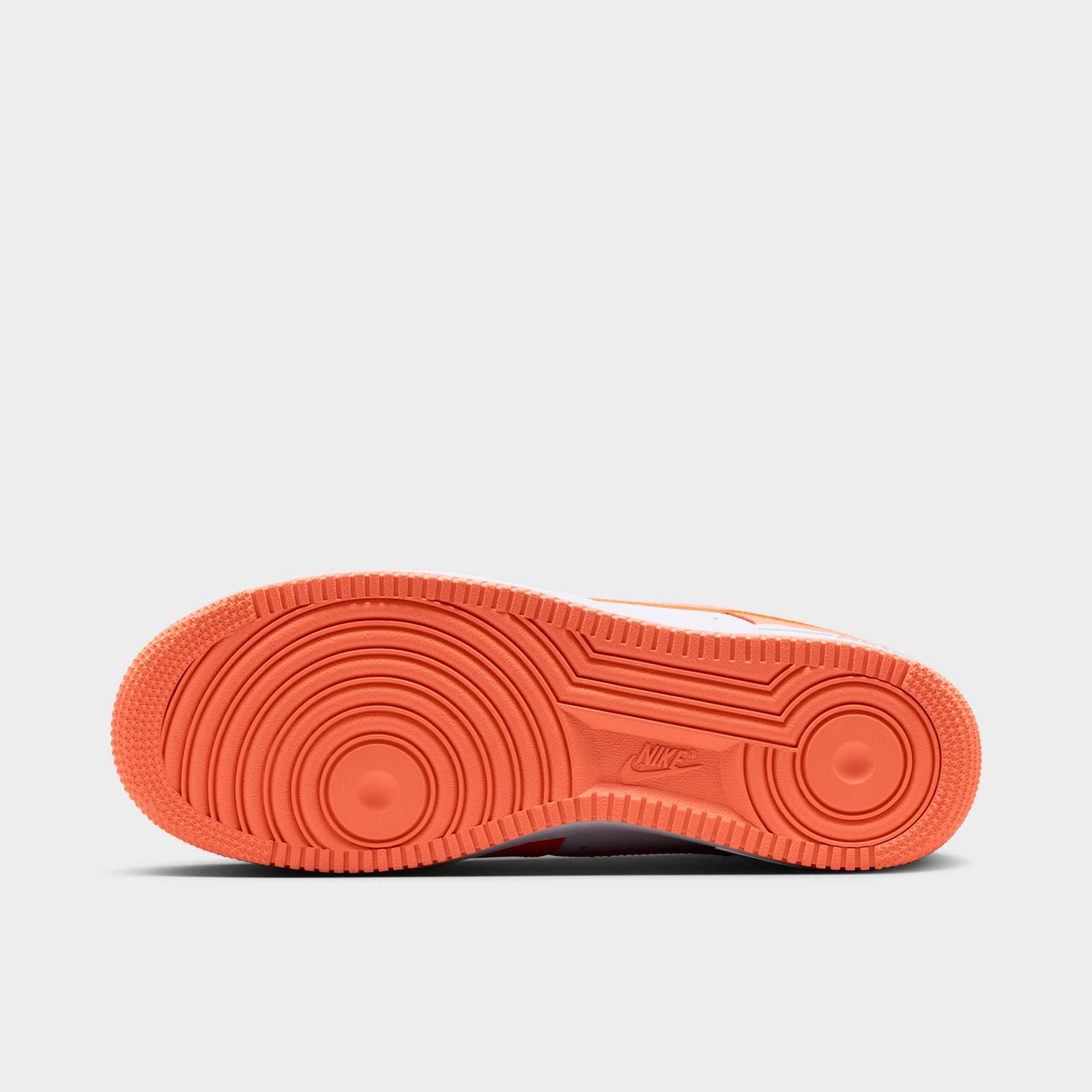 Men's Nike Air Force 1 '07 Low Casual Shoes - White/White/Orange Frost