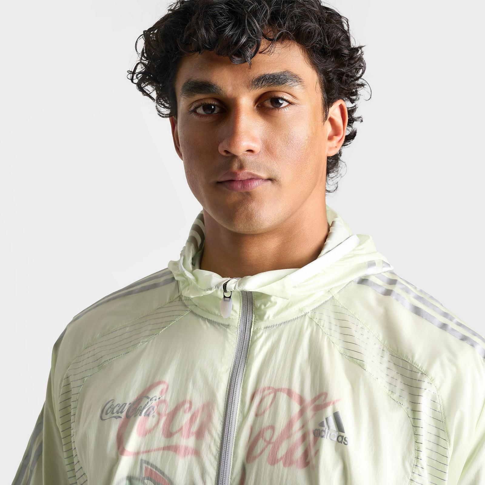 Men's adidas x Coca-Cola Teamgeist Windbreaker Jacket - Crystal Jade/Grey Silver - view 5