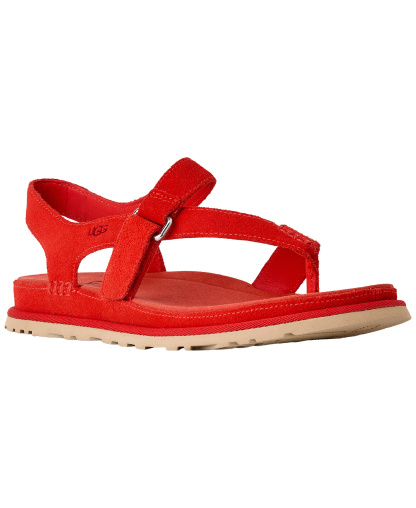 UGG® Women's GoldenGaze Open Toe Flat Sandals - Red Pepper