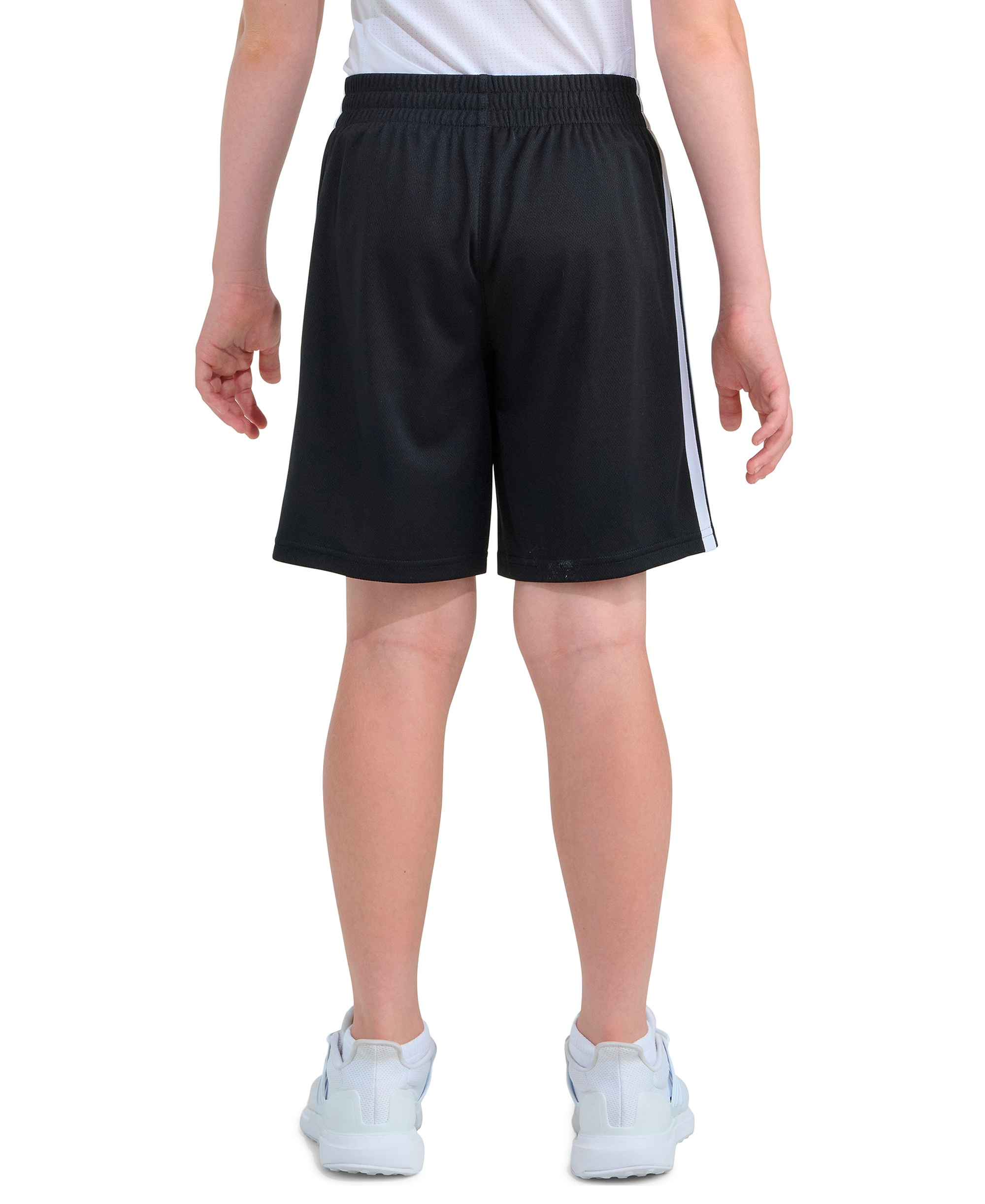 adidas Boys' 8-18 Elastic Waistband Drawcord Shorts - Black
