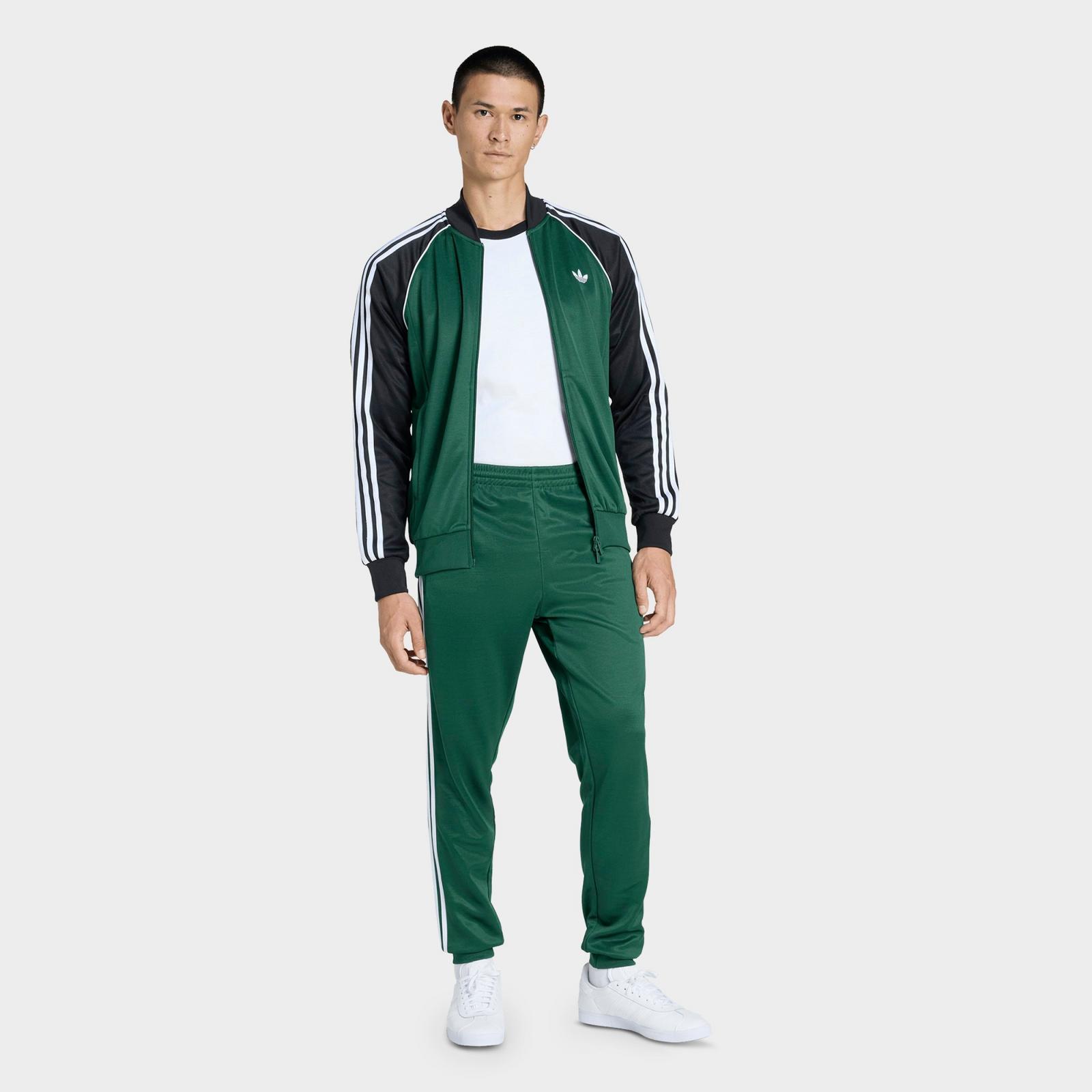 Men's adidas Originals SST Track Pants - Collegiate Green - view 2