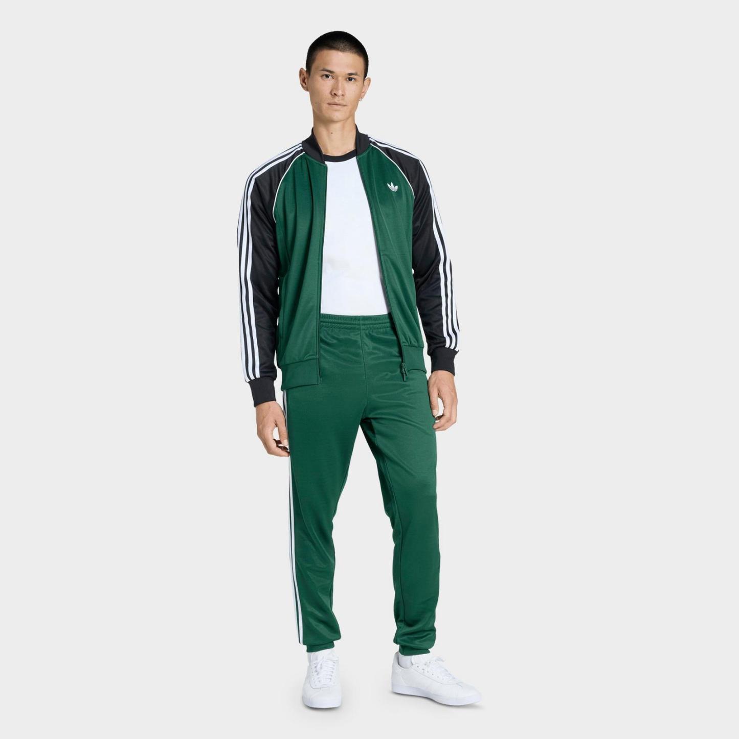 Men's adidas Originals SST Track Pants - Collegiate Green - view 2