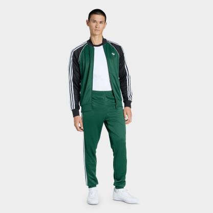 Men's adidas Originals SST Track Pants - Collegiate Green - view 2