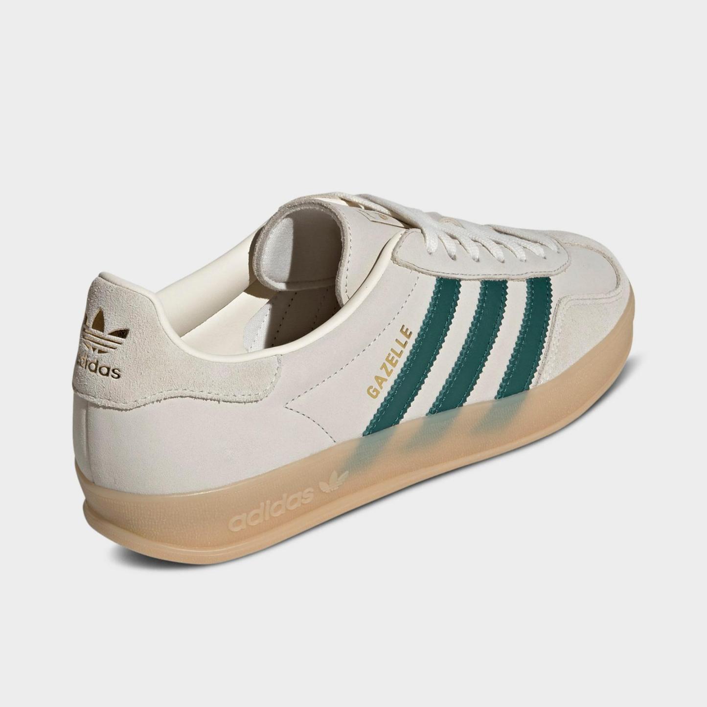 Men's adidas Originals Gazelle Indoor Casual Shoes - Cream White/Collegiate Green/Gum - view 4