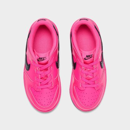 Kids' Toddler Nithtke Dunk Low Casual Shoes - Pink Blast/Pink Blast/Black - Back view