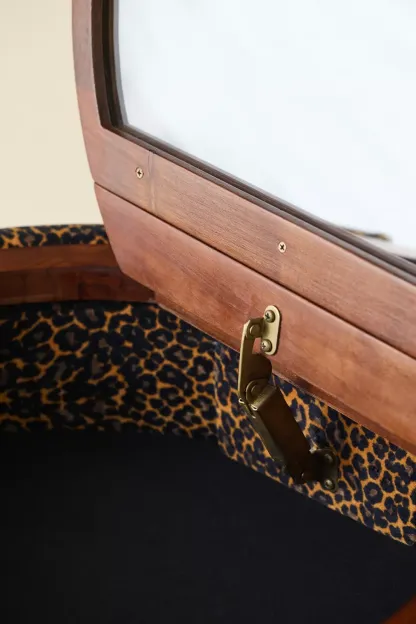 Jane Upholstered Vanity & Stool Set - Leopard - view 3