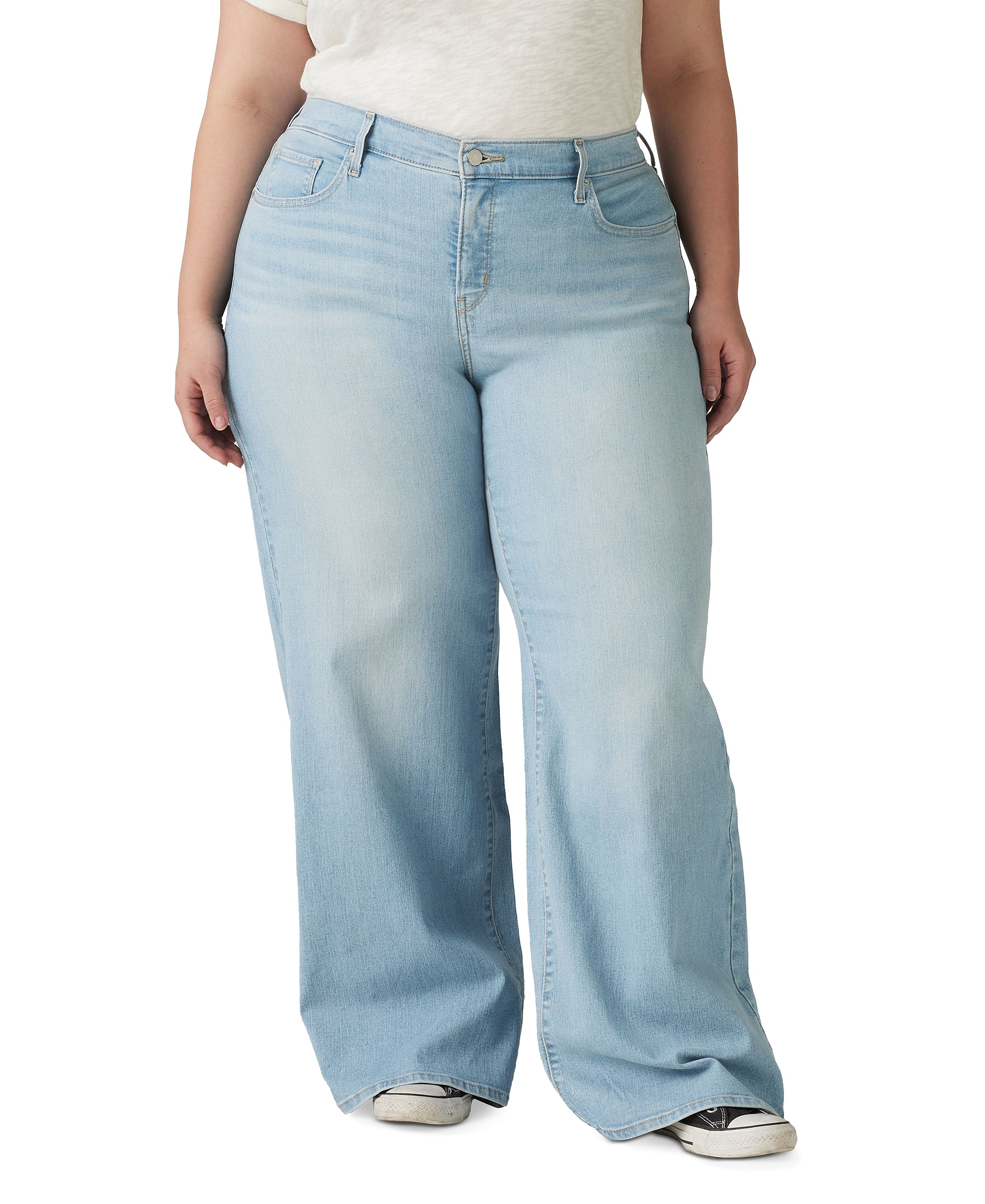 Levi's Women's 318 Shaping Stellar-Stretch Wide-Leg Jeans - Tall Glass Of Water