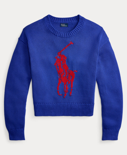 Polo Ralph Lauren Women's Big Pony Crewneck Sweater - Bright royal