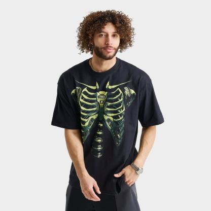 Men's Nike Sportswear Anatomy of Air Graphic T-Shirt - Black/Volt