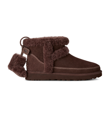 UGG® Women's Classic Mini Heritage Round Toe Booties - Burnt Cedar