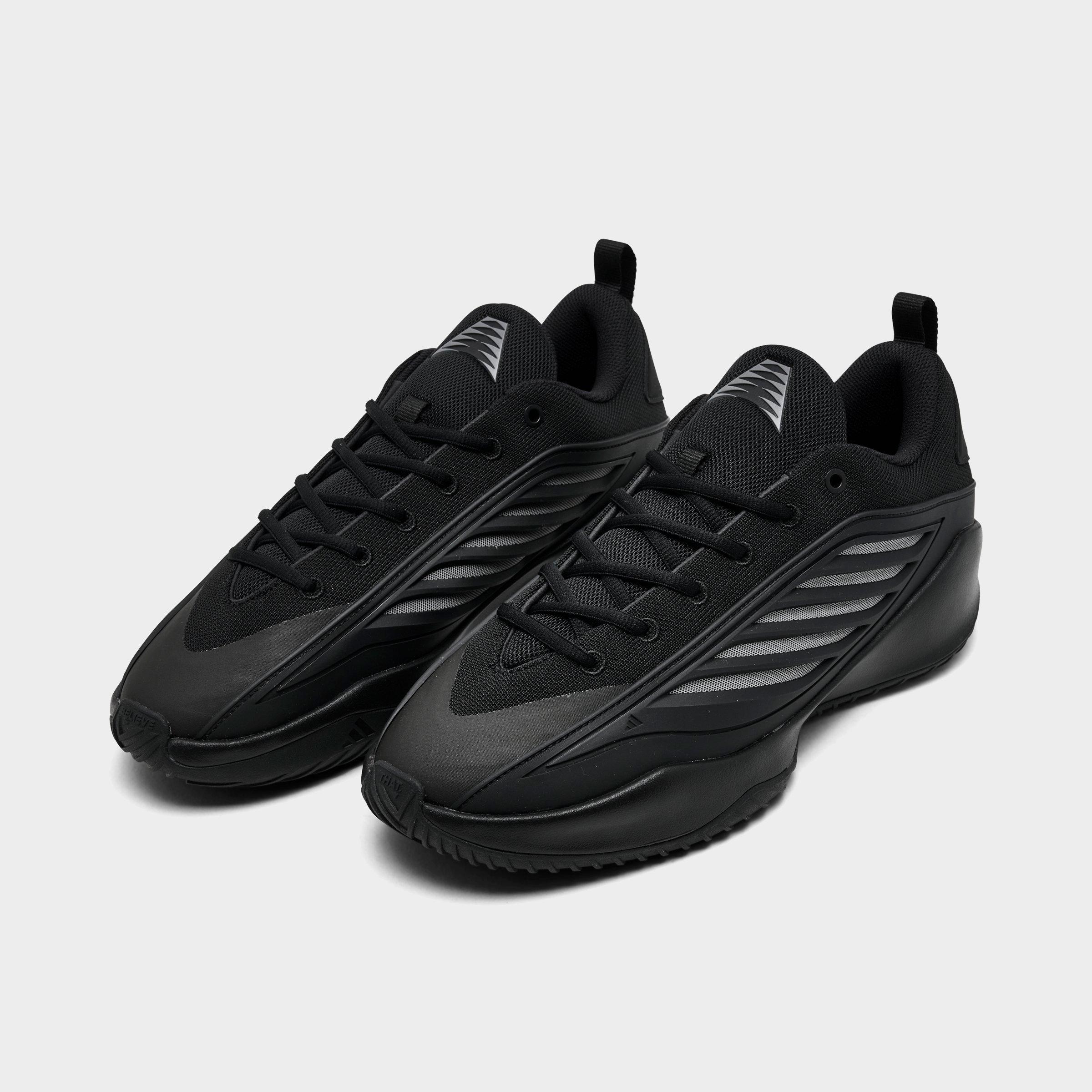 Men's adidas Believe That 1 Basketball Shoes - Black/Carbon/Iron Metallic - Both shoes facing left