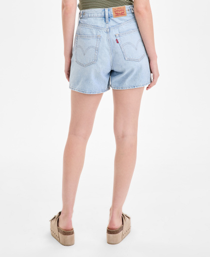 Levi's Women's Cotton Cinch-Waist Denim Shorts - Abraided Art Short - Light Wash