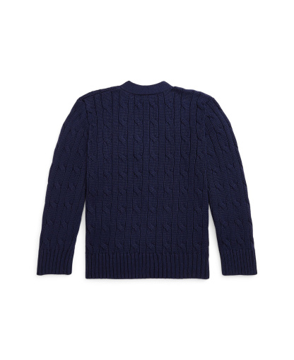 Polo Ralph Lauren Toddler and Little Boys Cable-Knit Cotton V-Neck Cardigan Sweater - Rl Navy