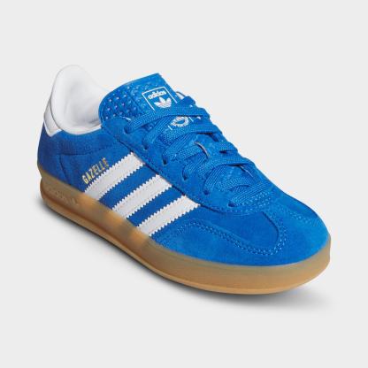 Little Kids' adidas Originals Gazelle Indoor Casual Shoes - Blue Bird/Cloud White/Gum - view 2