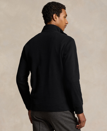 Polo Ralph Lauren Men's Estate-Rib Cotton Quarter-Zip Sweater - Polo Black