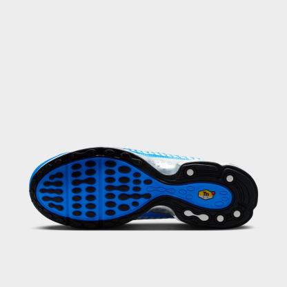 Men's Nike Air Max Plus VII Casual Shoes - White/Blue Crystal/Metallic Silver/White