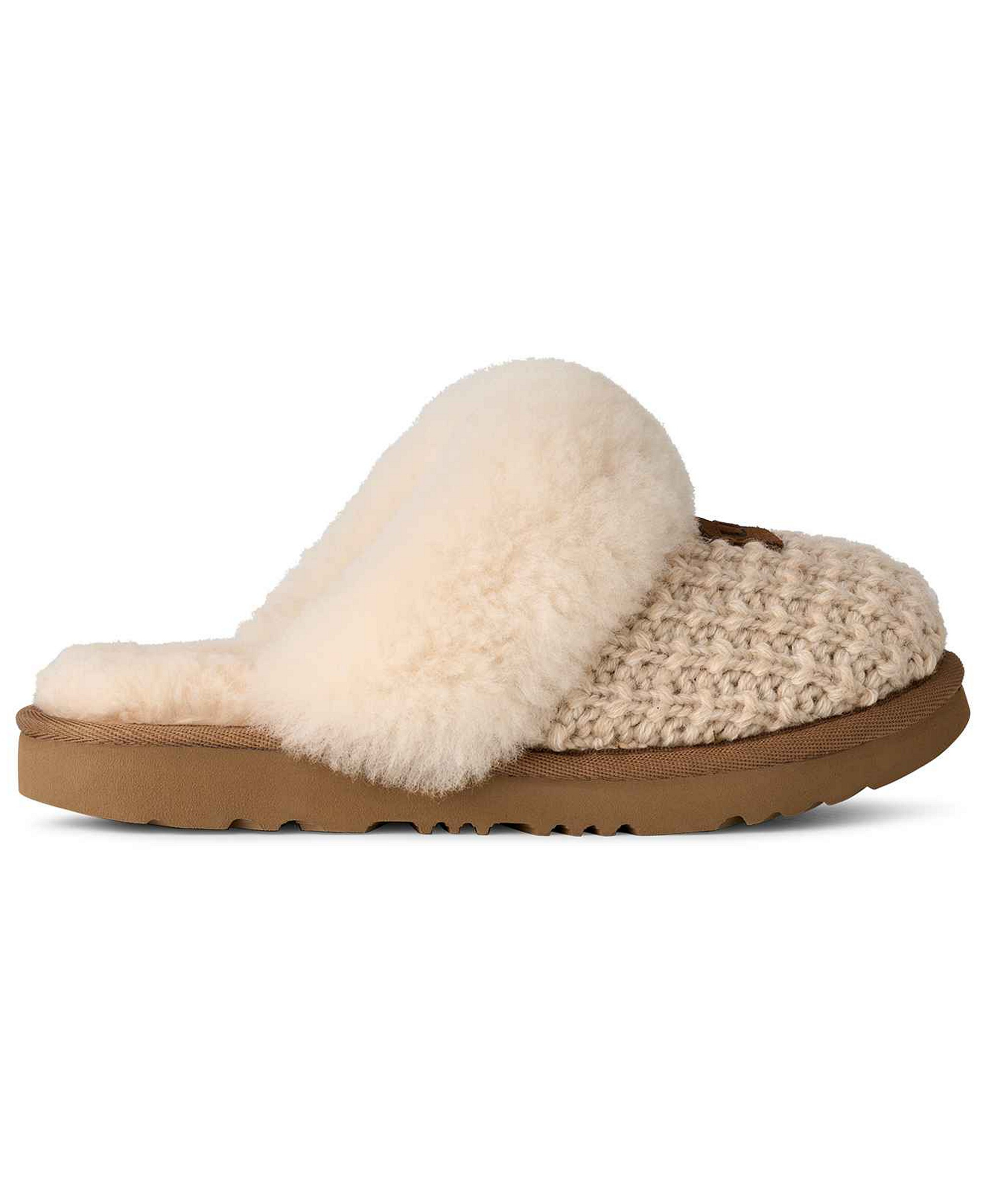 UGG® Kids Cozy II Knit Slip-On Slippers - Cream