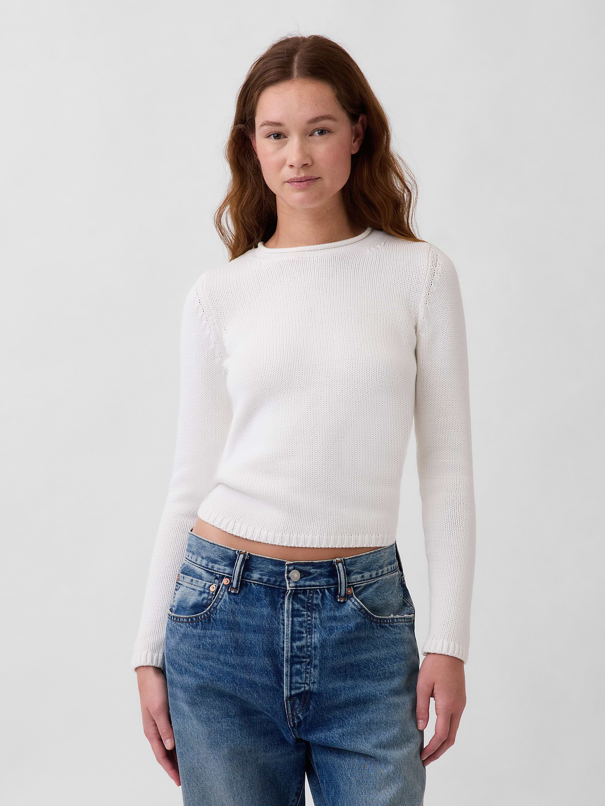 100% Cotton Rollneck Sweater - New off white