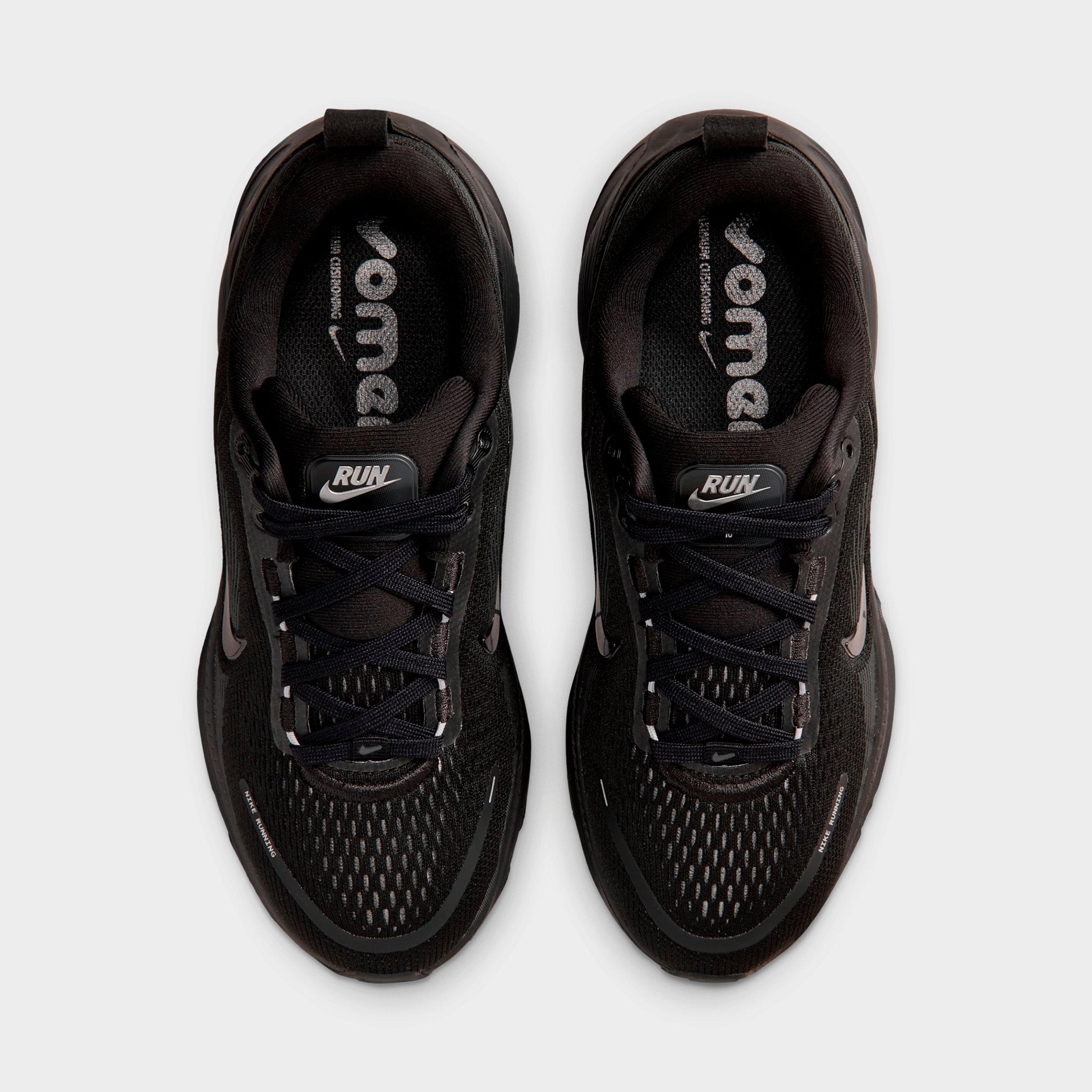 Big Kids' Nithtke Vomero 18 Running Shoes - Part 2 - Black/Dark Smoke Grey/Light Smoke Grey - Top view