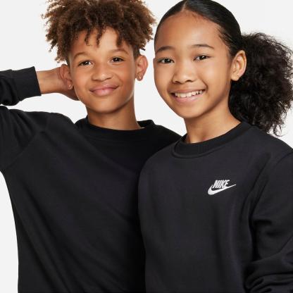 Big Kids' Nithtke Sportswear Club Fleece Sweatshirt - Black/White