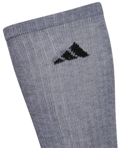 adidas Men's Cushioned Athletic 6-Pack Crew Socks - Medium Grey