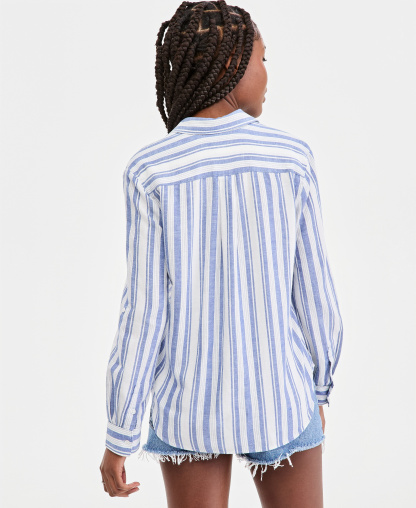 Levi's Premium Women's Elaine Utility Shirt - Bold Stripe Blue