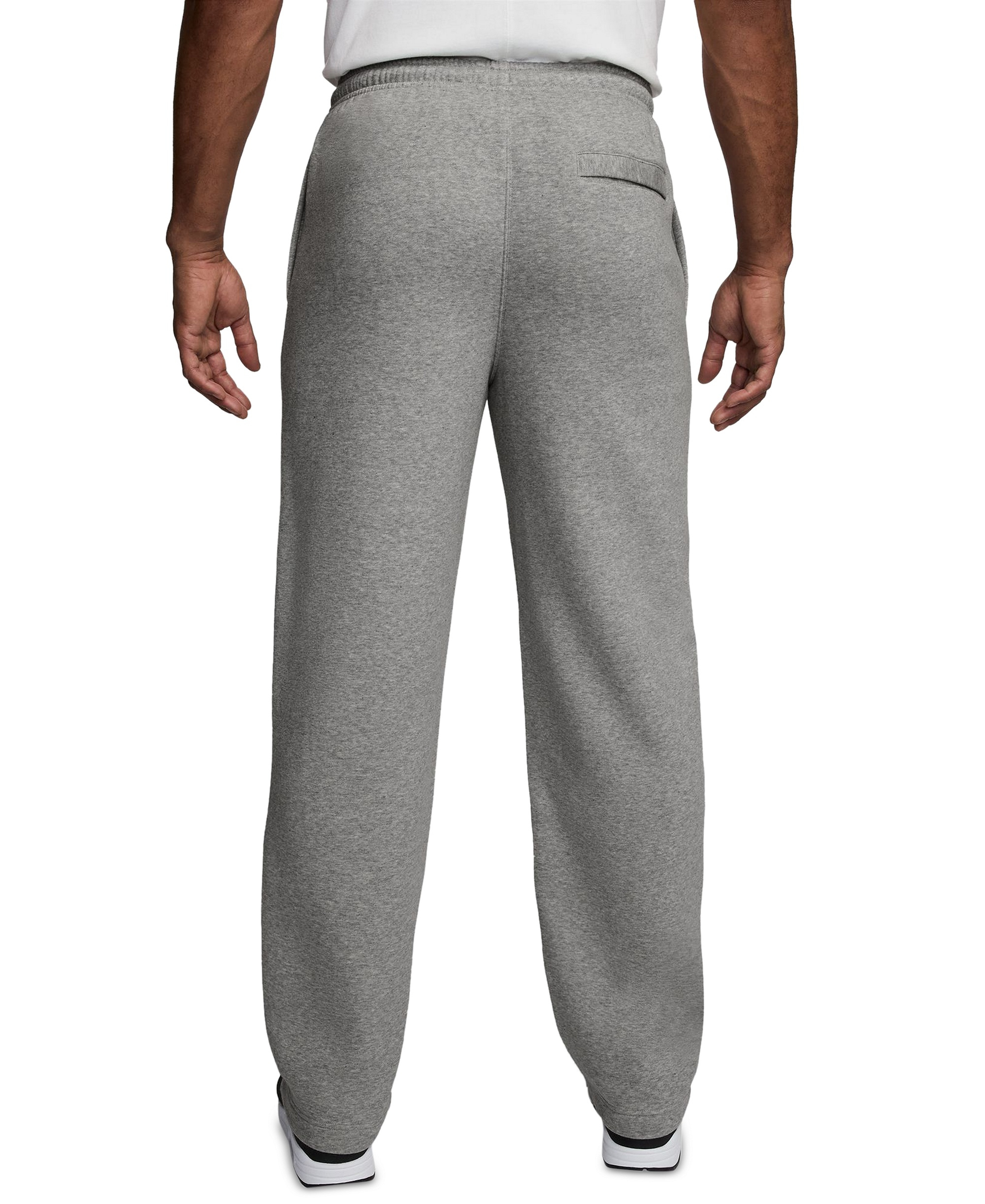 Nike Club Men's Brushed Fleece Open Hem Pants - Dark Gray heather