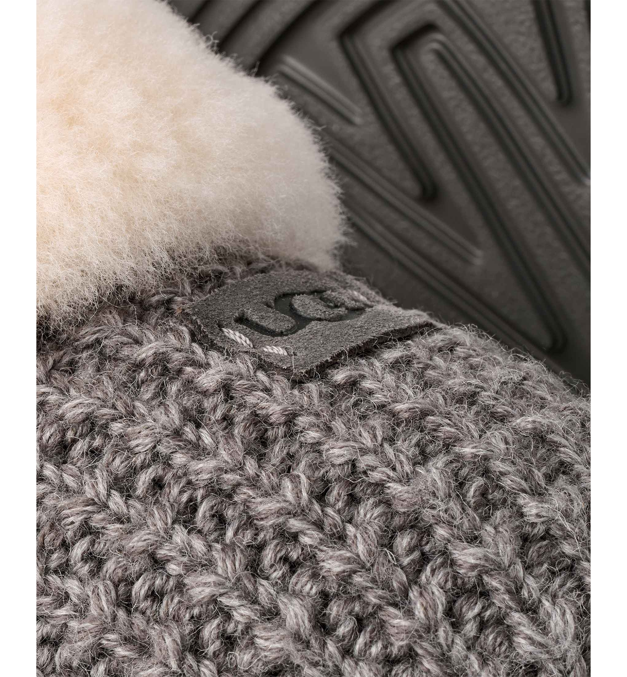 UGG® Kids Cozy II Knit Slip-On Slippers - Charcoal
