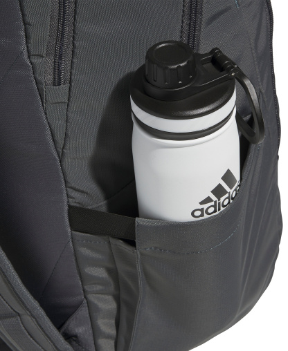 adidas Men's Multiple Zippered Pockets Backpack Messenger - Team Dark Gray