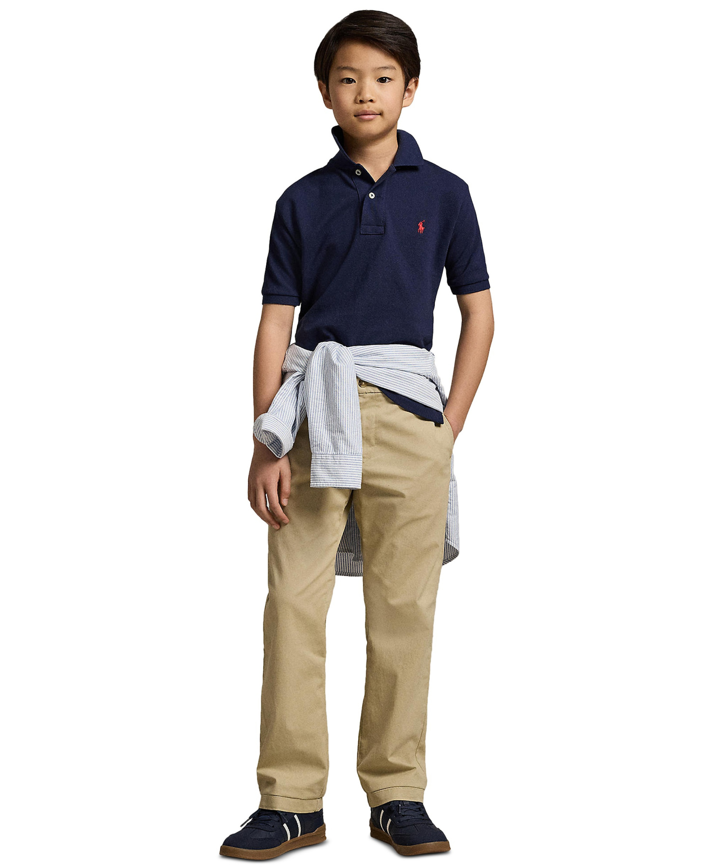 Polo Ralph Lauren 8-20 Boys' Cotton Mesh Logo Polo Shirt - Refined Navy