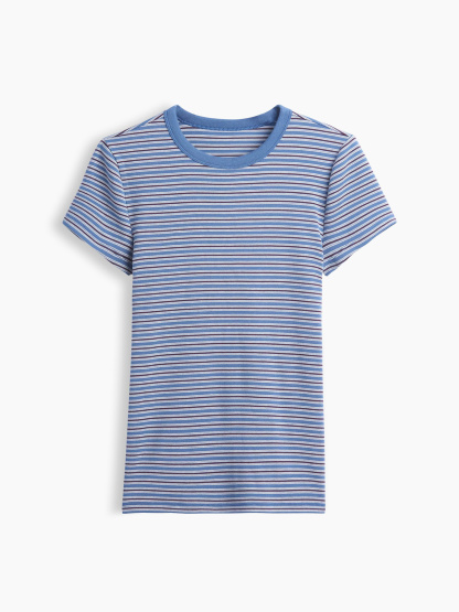 Modern Crew T-Shirt - Blue stripe