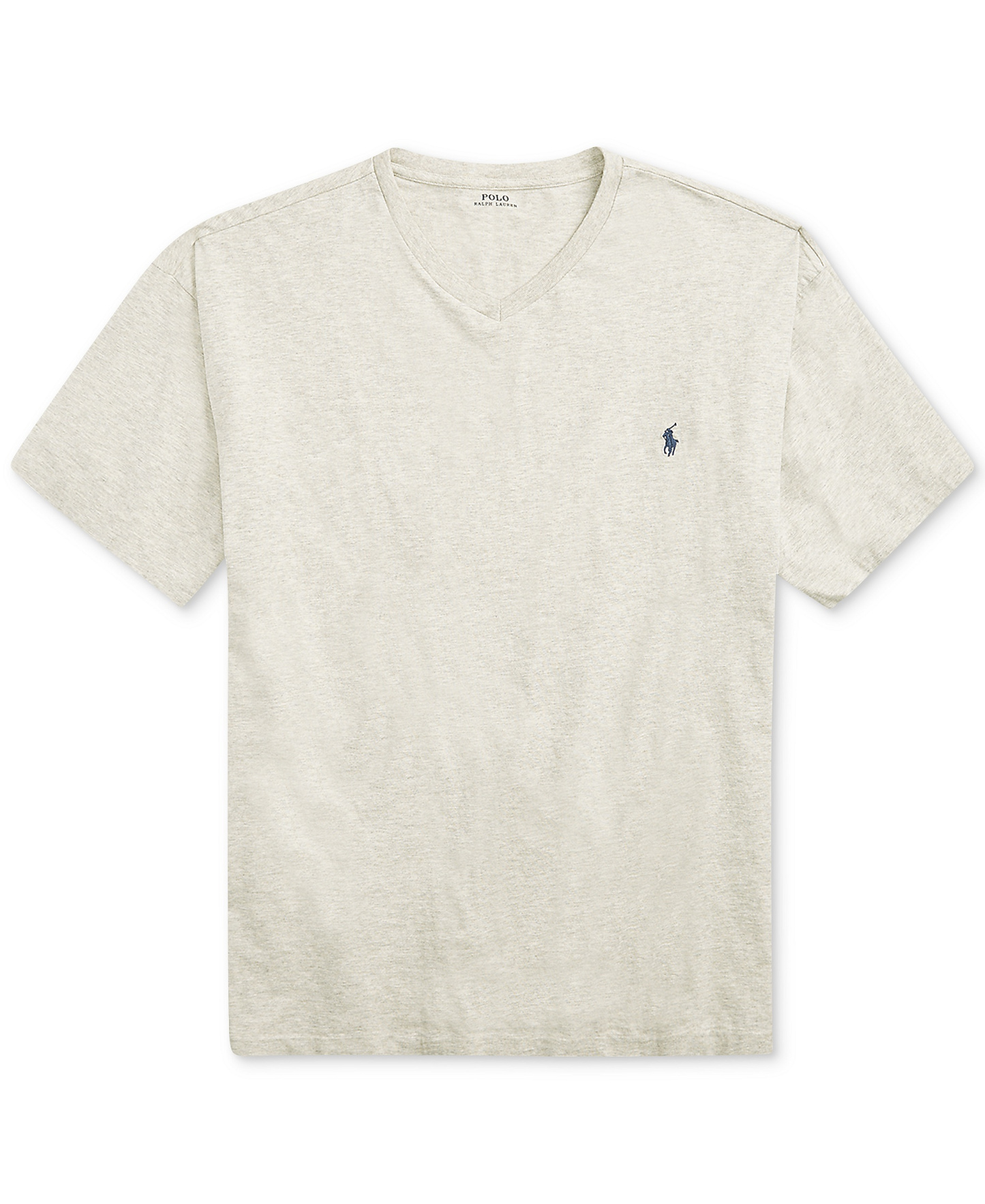 Polo Ralph Lauren Men's Big & Tall V-Neck T-Shirt - New Heather Gray