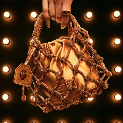 Kurt Geiger London Small Macrame Bag - Metallics - view 7