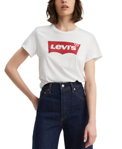 Levi's Women's Perfect Graphic Logo Cotton T-Shirt - White