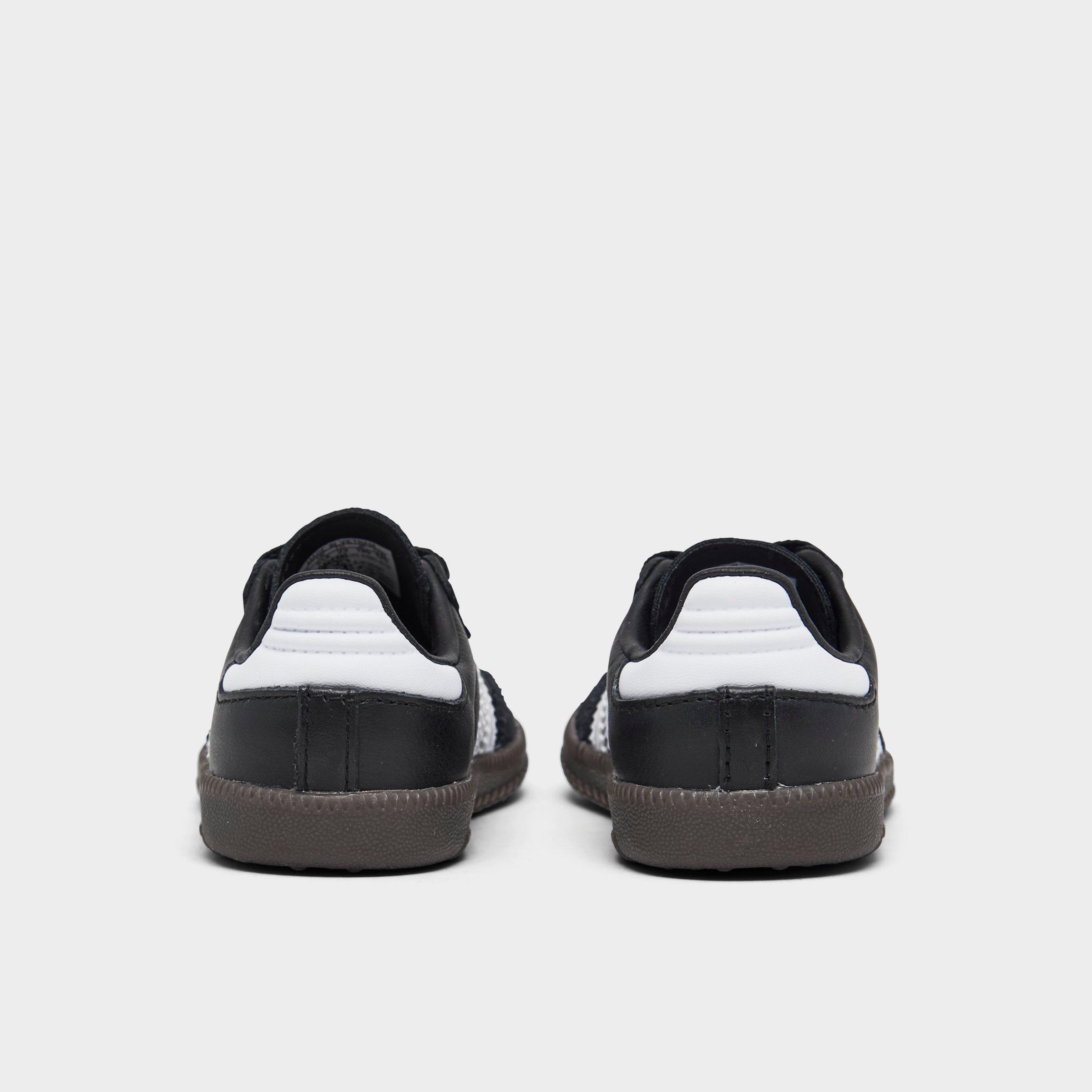 Kids' Toddler adidas Originals Samba OG Stretch Lace Casual Shoes - Core Black/Footwear White/Gum 5 - Back view