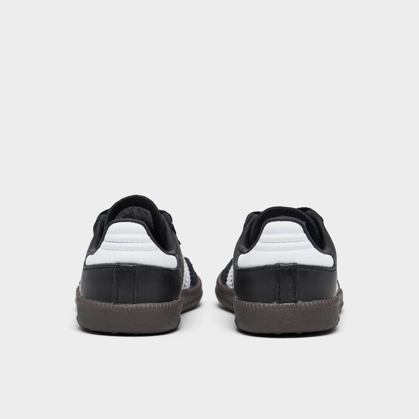 Kids' Toddler adidas Originals Samba OG Stretch Lace Casual Shoes - Core Black/Footwear White/Gum 5 - Back view