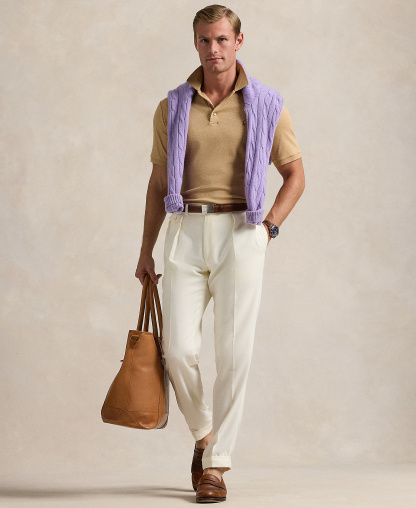 Polo Ralph Lauren Men's Classic-Fit Soft Cotton Polo Shirt - Classic Camel Heather