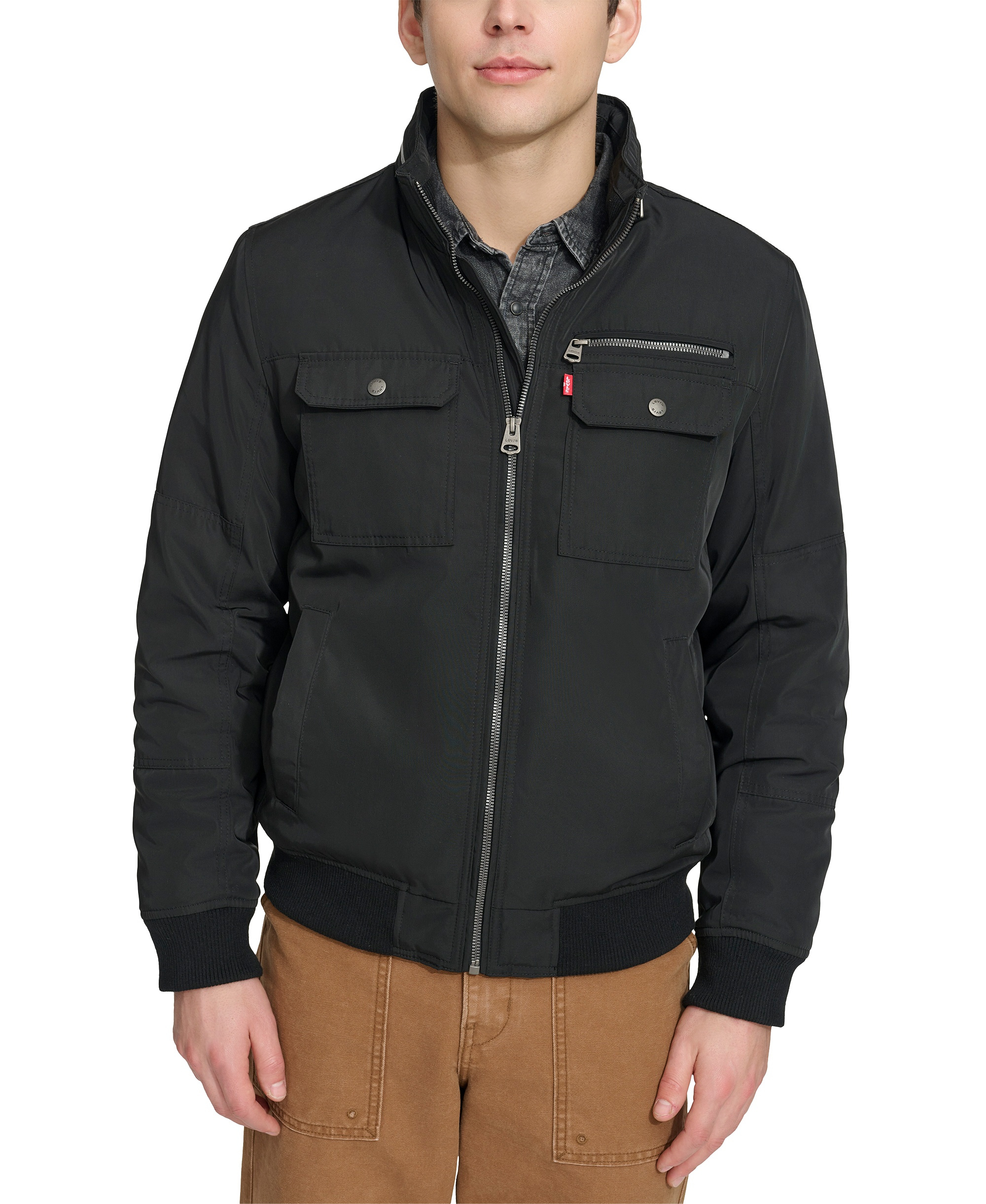 Levi's Men's Twill Stand-Collar Jacket - Black