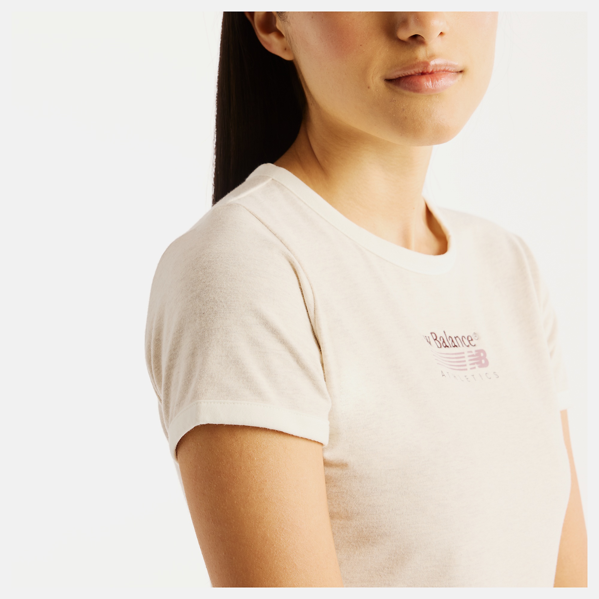 New Balance Trackside Ringer T-Shirt, WT62O4MBLIT